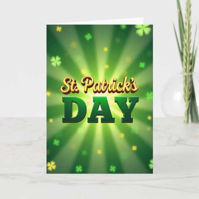 Lyckofylld St. Patricks dag-kort Kort (Framsida)