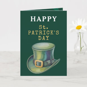 Lyckogubbe Hatt Lycklig St Patrick Dag Kort