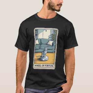 Lyckohjulet Tarotkort Kattrobot Städsugare T Shirt