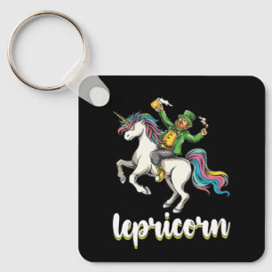 Lyckohorn Leprechaun Enhörning St Patrick's Day Nyckelring