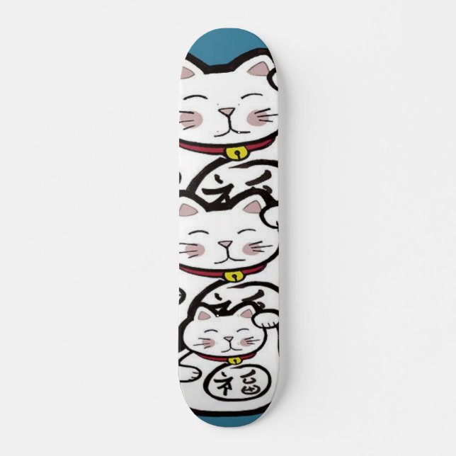 lyckokatter skateboard bräda 20,5 cm (Framsida)