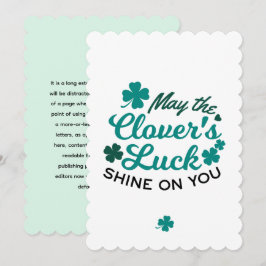 Lyckoklöver Charm - Må Klöverns Lycka Lysa Julkort