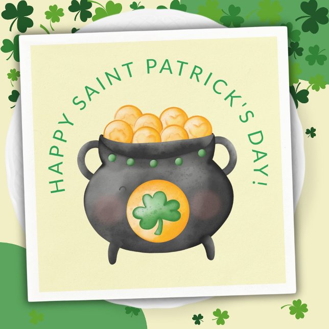 Lyckokopp Lycklig Saint Patrick's Day Pappersservett (Skapare uppladdad)