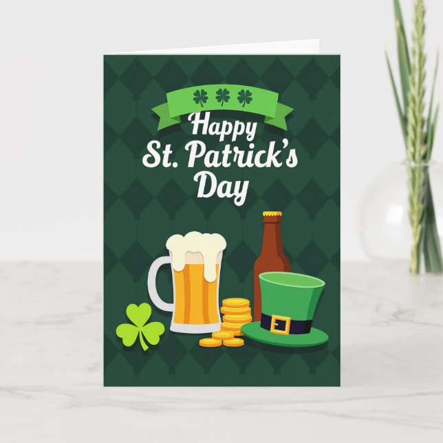 Lyckokort för St. Patricks dag Kort (Framsida)