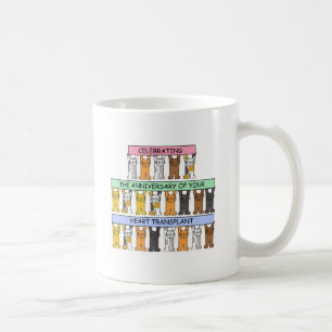 Lyckönskan för hjärtatransplantatårsdag kaffemugg
