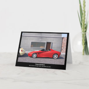 Lyckönskan på ditt (engelska) körkort, kort