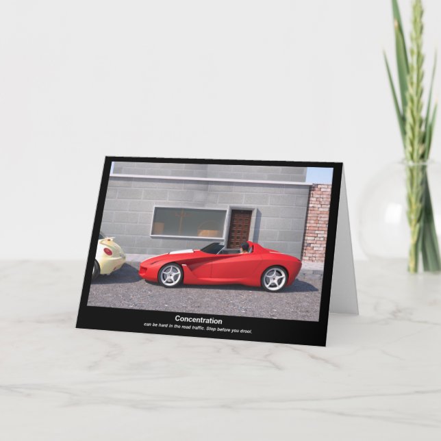 Lyckönskan på ditt (engelska) körkort, kort (Framsida)