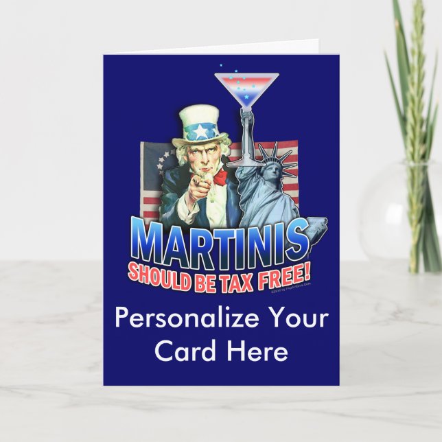 Lyckönskningskort - Martini bör vara skattefritt Kort (Framsida)