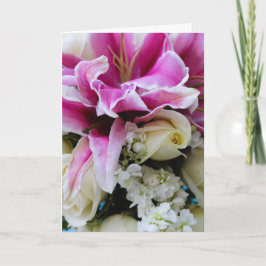 Lyckönskningskort med blomsteromslag, kärleksdikt  kort