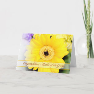 Lyckönskningskort till brudgummens mamma med blomm kort