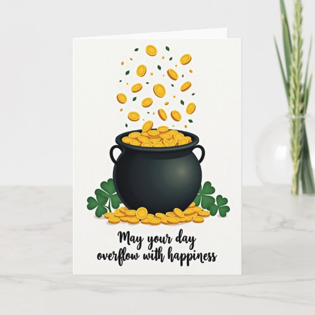 Lyckoöversvämning St Patricks Dag-kort Kort (Framsida)