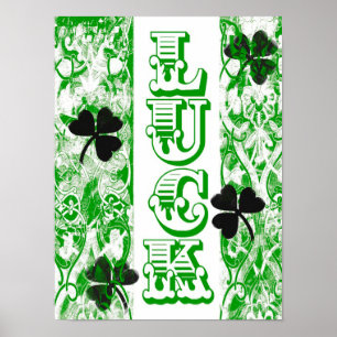 Lyckoposter för St. Patricks dag Poster