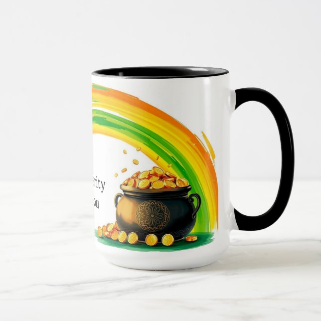 Lyckopot av guldmynt St. Patrick's Day Mugg (Höger)