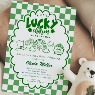 Lyckosam Babyshower-inbjudan Inbjudningar