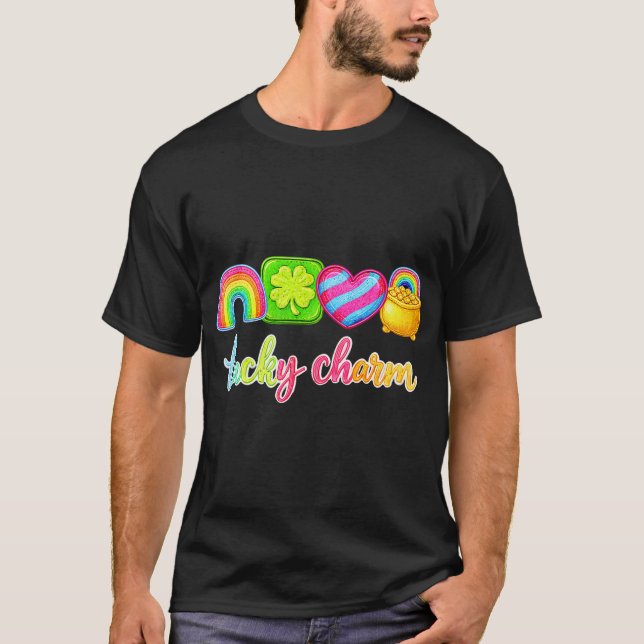 Lyckosam Preppy Magi St Patrick's Day Irländska T Shirt (Framsida)