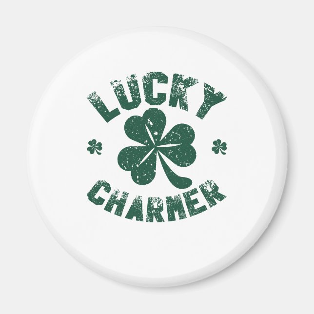 Lyckoshamrock Roligt St. Patricks Dag Magnet (Framsidan)
