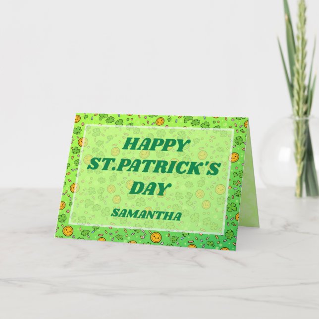 Lyckosprinkles St. Patrick's Day-kort Kort (Framsida)