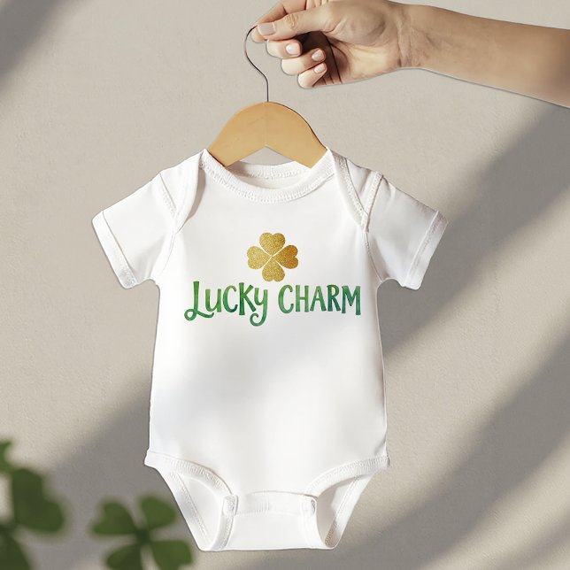 Lyckotalisman S:t Patricks Baby-Body T Shirt (Lucky Charm Keepsake)