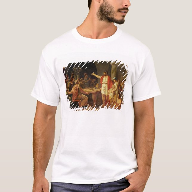 Lycurgus visning de deras ancientsna av Sparta T Shirt (Framsida)