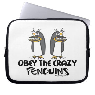 Lyda de galna pingvinen! laptop sleeve