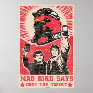 Lyda för den Mao för Tweettwitteren den röda Poster