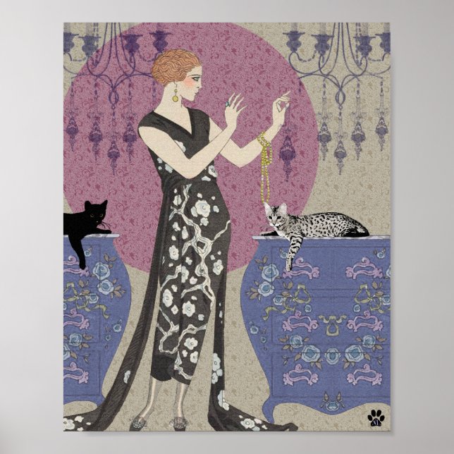 Lydia & Bengal i Mauve och Taupe Poster (Framsidan)
