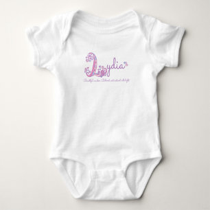 Lydia Flickor namn betyder brev L monogramskjorta T Shirt