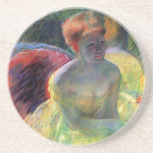 Lydia Leaning på hennes Arm, sittande i en Loge Underlägg (Framsidan)