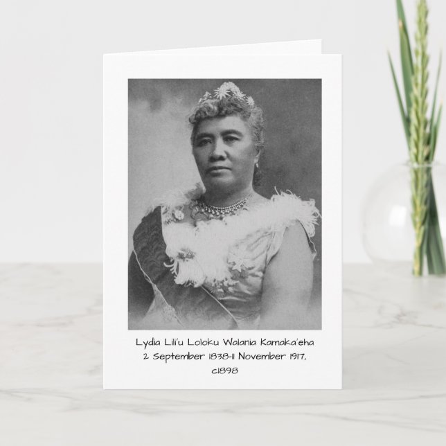 Lydia Liliryu Loloku Walania KamakaEha, c1898 Kort (Framsida)