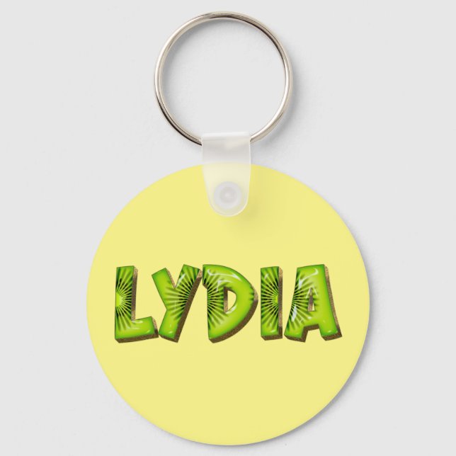 Lydia Name Kiwi Design Schlüsselanhänger Nyckelring (Framsida)
