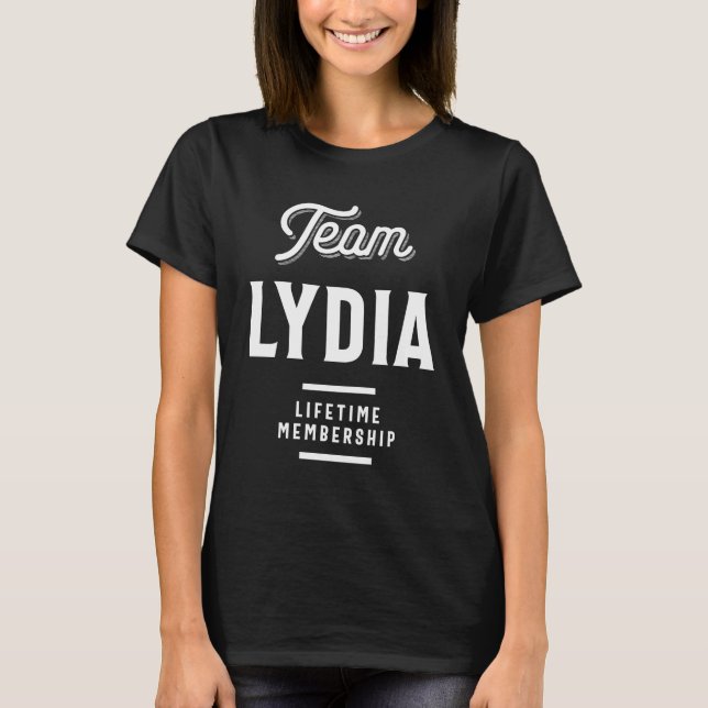 Lydia Personlig Namn Birthday Gift T Shirt (Framsida)