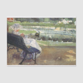 Lydia Sitta på en Porch Crocheting, Mary Cassatt