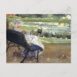 Lydia Sitta på en Porch Crocheting, Mary Cassatt Vykort