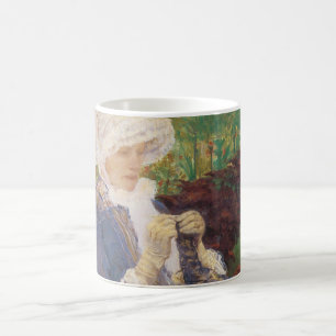 Lydia virkar i trädgården på Marly, Mary Cassatt Kaffemugg