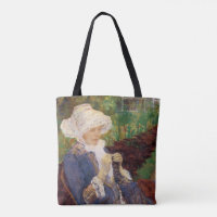 Lydia virkar i trädgården på Marly, Mary Cassatt