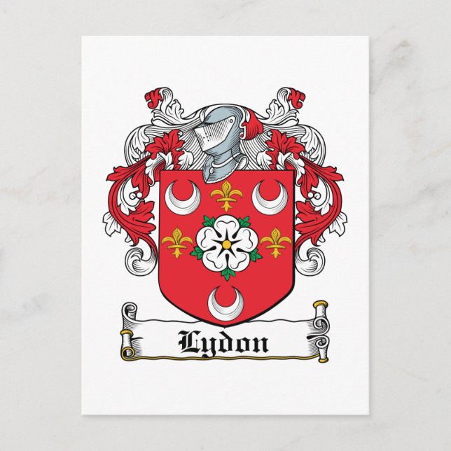Lydon Family Crest Vykort (Framsida)