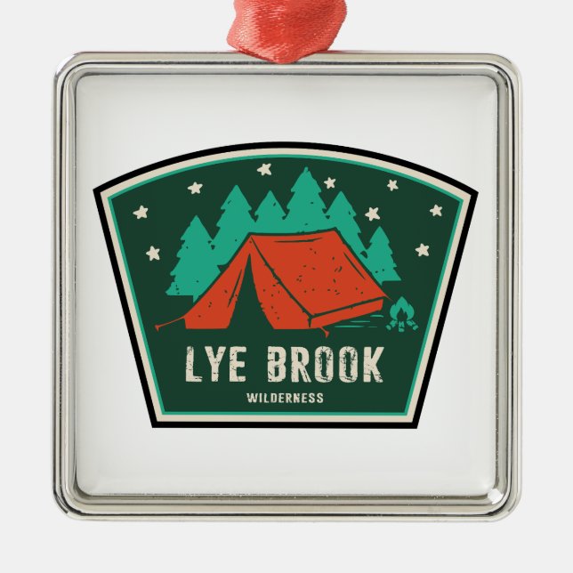 Lye Brook Wilderness Vermont Camping Julgransprydnad Metall (Framsidan)
