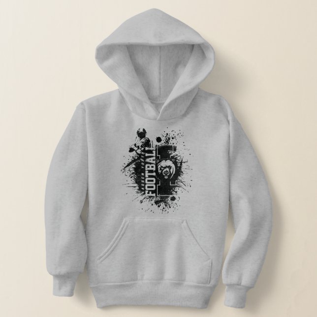 LYFL 04 | Kids Black Grunge Lassen Logotyp T Shirt (Laydown)