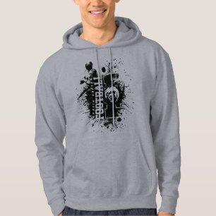 LYFL 04 Manar Black Grunge Lassen Logotyp Hoodie