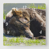 Lyft Alaska Grizzly Bear Wall Clock