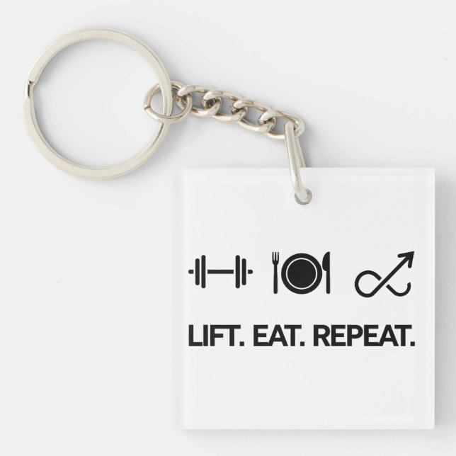 Lyft. Ät. Upprepa. - Motiverande Fitnessdesign (Framsidan)