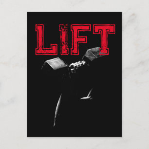 Lyft Bodybuilding Fitness Motiverande Vykort