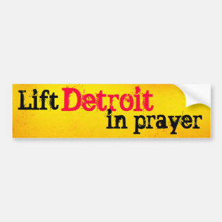 Lyft Detroit i bön Bildekal