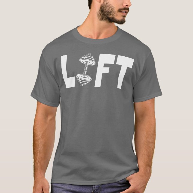 Lyft Lyftande Gym Citat T Shirt (Framsida)