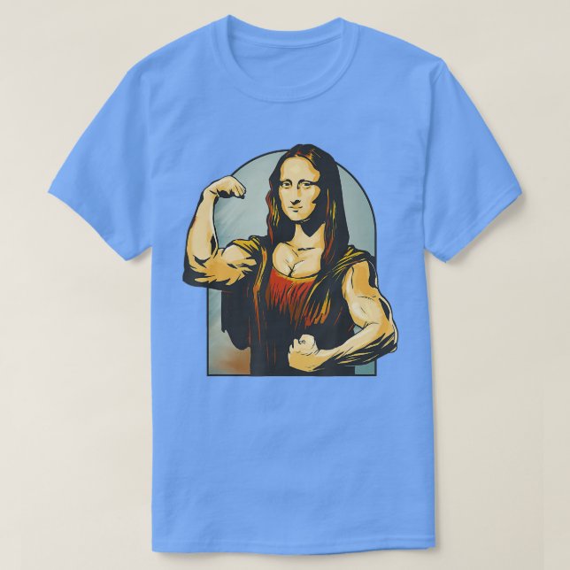 Lyft Mona Lisa Fitness Bodybuilding T Shirt (Design framsida)
