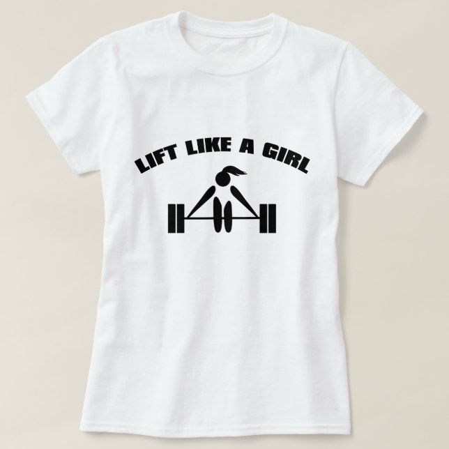 Lyft något liknande en flicka - svart tee shirt (Design framsida)