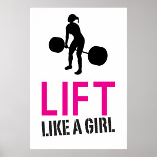 Lyft något liknande en flicka - väga lyftande poster