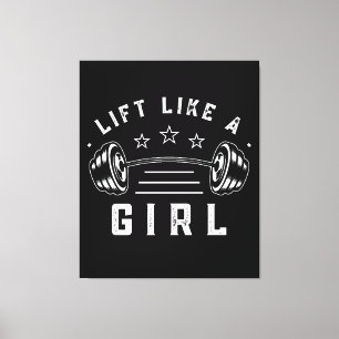 Lyft Som en Tjej Gym Citaten Canvastryck