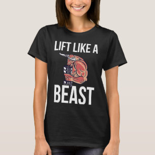 Lyft Som Ett Odjur Baktryck Bodybuilding T Shirt