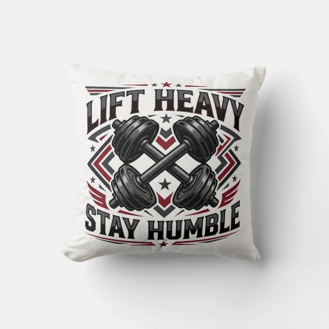 Lyft Tung T-Shirt Kudde (Framsida)